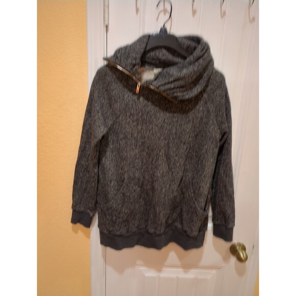 Kimi Kai Maternity Sweater Womens Size L Heather Gray Cowl Neck - Picture 3 of 13